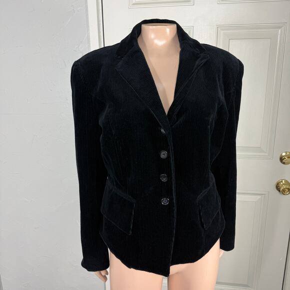 J. Peterman Women's Jacket 16 Corduroy Blazer Career Designer Cotton Button GG11 - Picture 1 of 5